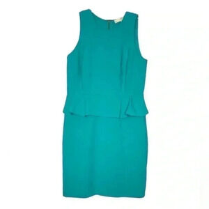 Ann Taylor Loft Sleeveless Minimalist Peplum Sheath Dress